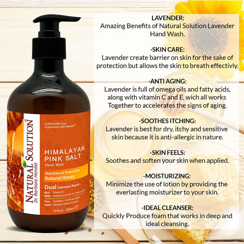 Liquid Hand Wash, Honey - 13.5 fl oz | NATURAL SOLUTION
